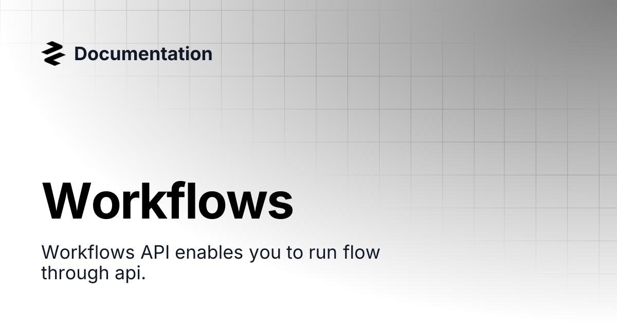 Workflows | V1 (deprecated) | Documentation