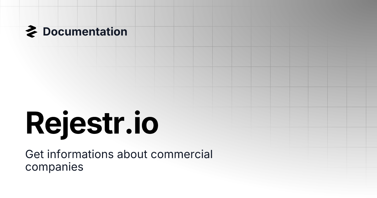 Rejestr io documentation