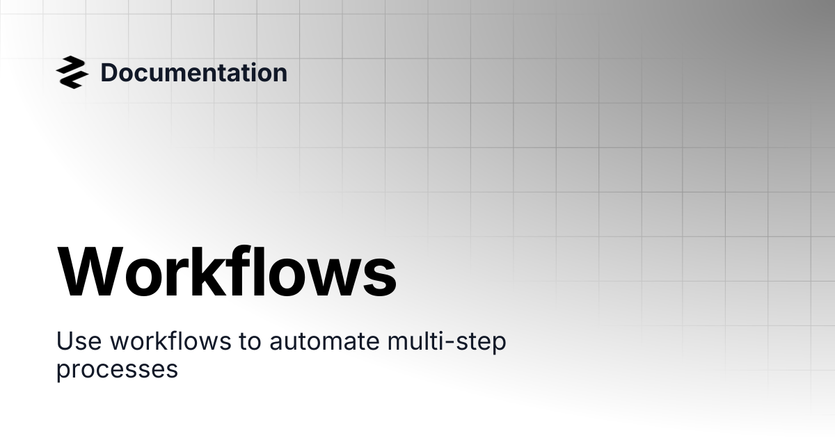 Workflows | Documentation